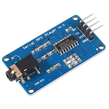 YX5300 UART TTL Последовательное Управление MP3 Музыкальный плеер Модуль Поддержка MP3/WAV Micro SD/SDHC карты Для Arduino/AVR/ARM/PIC 3,2-5,2 В постоянного тока